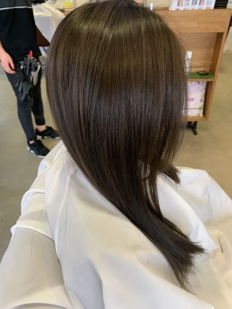 髪質再生水素ストレートの仕上がりイメージ